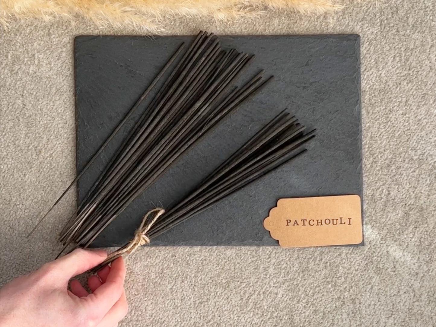 Patchouli Incense Sticks - Organic Bamboo Incense - Patchouli Scent