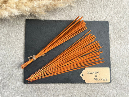 Peach and Mango Incense Sticks - Fruity Scented Incense - Hand Rolled Incense