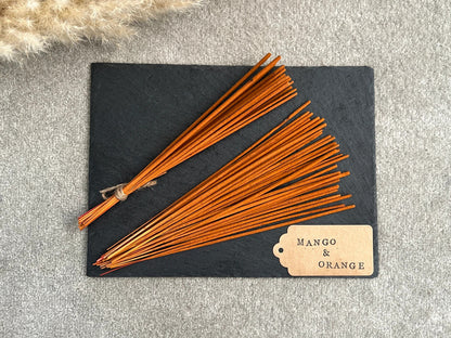 Peach and Mango Incense Sticks - Fruity Scented Incense - Hand Rolled Incense