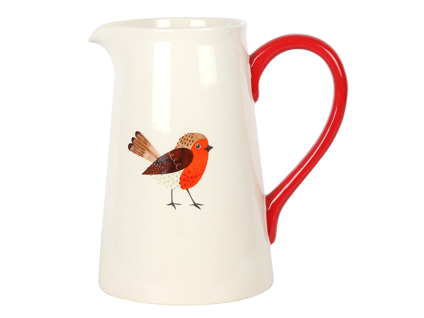 Winter Robin Flower Jug - Ceramic Flower Vases - Gifts for Wife