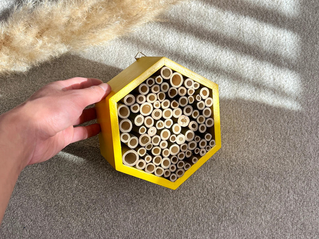 Wooden Bee Hive Insect Hotel - Sustainable Bee Habitat