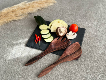 Wooden Salad Serving Spoons - Sustainable Salad Tongs